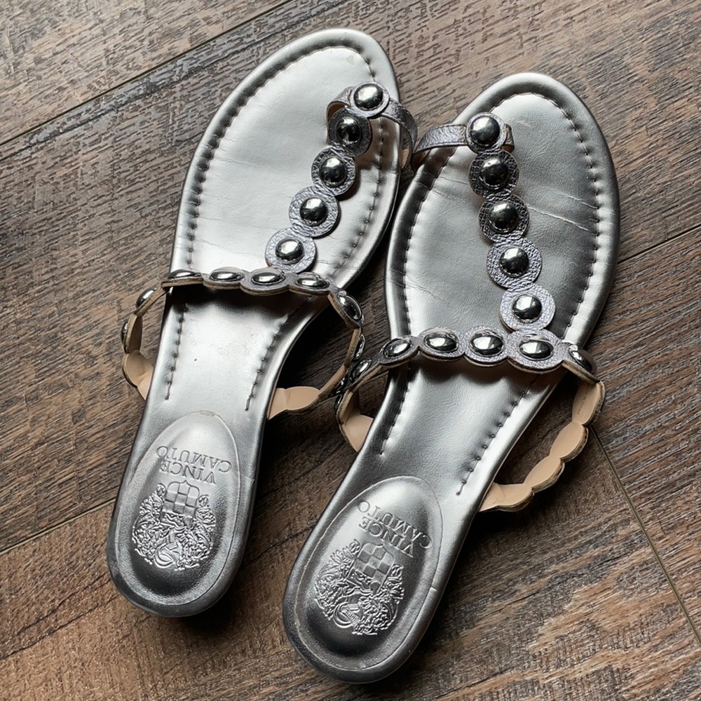 Vince Camuto silver sandals
